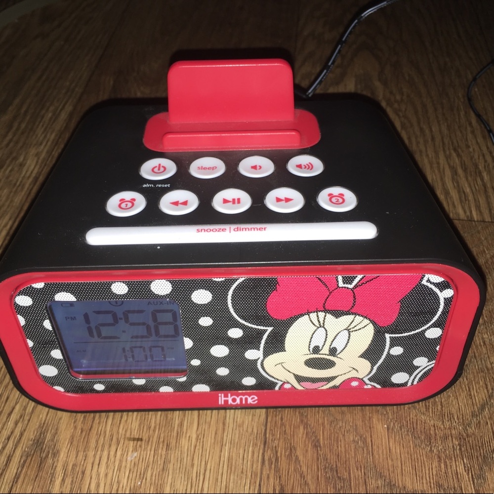 iHome Disney Minnie alarm clock docking station
